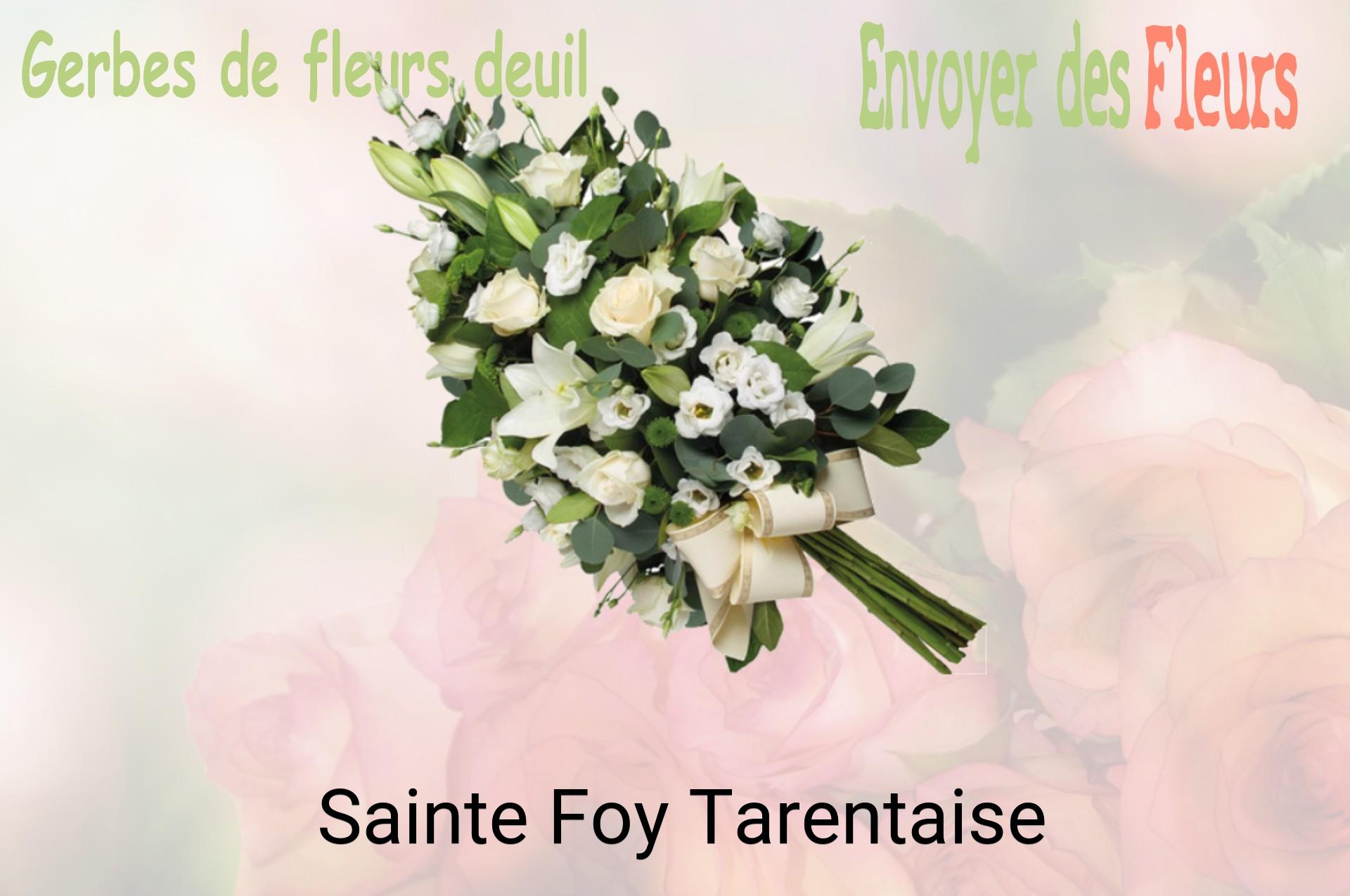 Gerbe de fleurs de deuil livrée à Sainte-Foy-Tarentaise